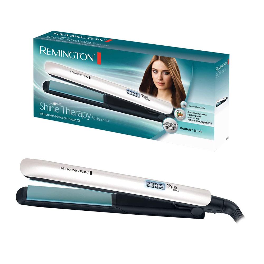 Remington Shine Therapy Hair Straightener With Morrocan Argan Oil - Black/Silver Main image