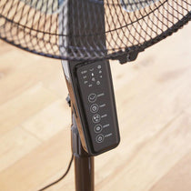 Swan Silence 16 Inch Stand Fan With Remote Controlled 60 W - Black