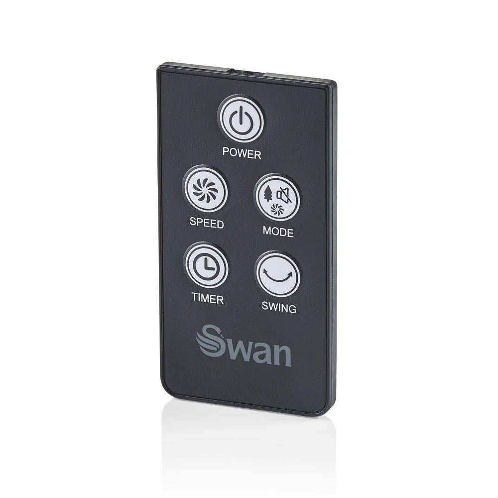 Swan Silence 16 Inch Stand Fan With Remote Controlled 60 W - Black