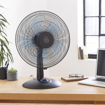 Swan 12 Inch Activair Silence And Turbo Desk Fan With 2 Speeds 60 W - Black