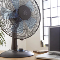 Swan 12 Inch Activair Silence And Turbo Desk Fan With 2 Speeds 60 W - Black