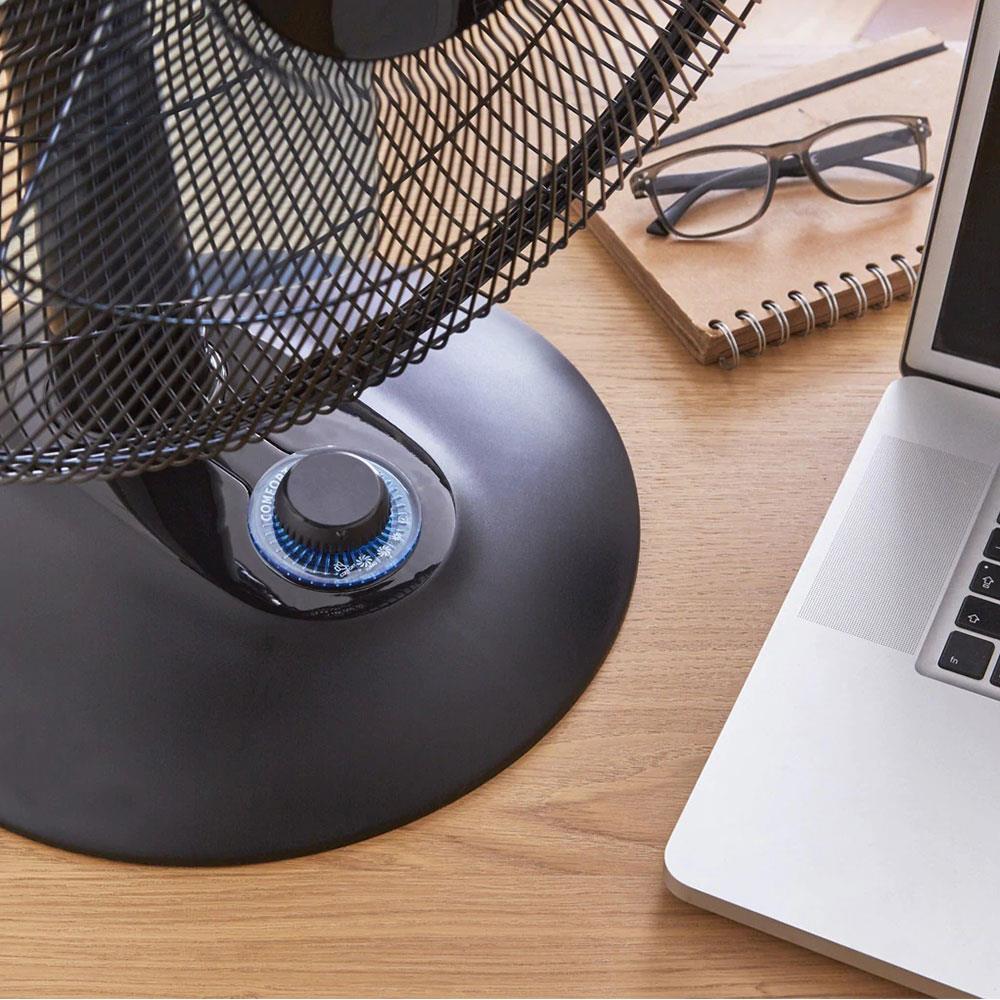 Swan 12 Inch Activair Silence And Turbo Desk Fan With 2 Speeds 60 W - Black