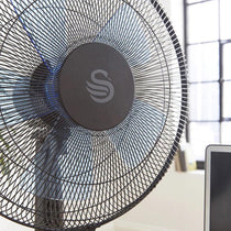 Swan 12 Inch Activair Silence And Turbo Desk Fan With 2 Speeds 60 W - Black