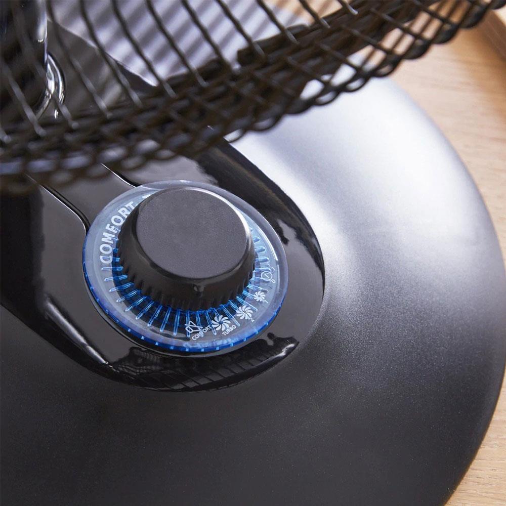 Swan 12 Inch Activair Silence And Turbo Desk Fan With 2 Speeds 60 W - Black
