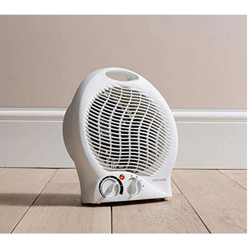 Daewoo 2000W Upright Fan Heater With Heat Settings And Carry Handle - White Secondary image