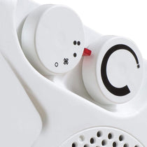 Daewoo Portable Flat Upright Electric Fan Heater 2000W With 2 Heat Settings Thermostatic - White