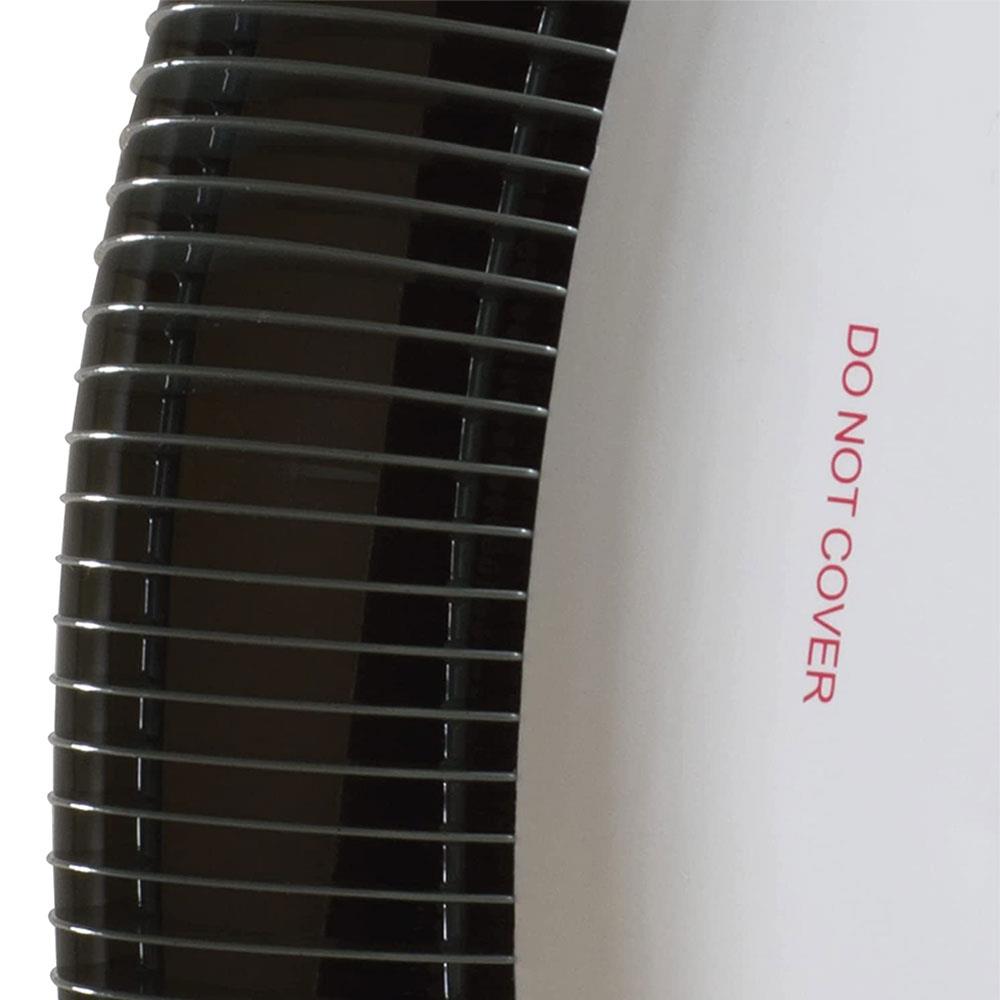 Daewoo Portable Flat Upright Electric Fan Heater 2000W With 2 Heat Settings Thermostatic - White