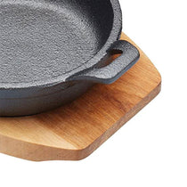 KitchenCraft Artesa Cast Iron Mini Gratin Dish With Serving Board 12cm x 16.5cm x 2cm - Black/Beige