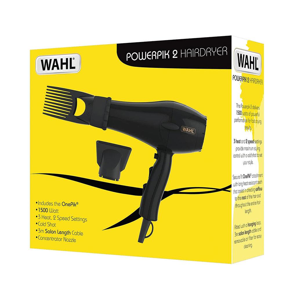 Wahl PowerPik 2 Afro Hair Dryer 1500 W With Concentrator Nozzle - Black
