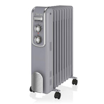 Swan Retro 9 Finned Oil Filled Radiator With 3 Heat Settings 2000 W - Grey