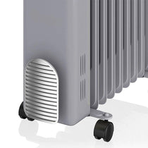 Swan Retro 9 Finned Oil Filled Radiator With 3 Heat Settings 2000 W - Grey