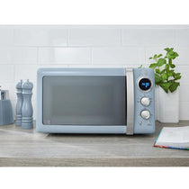 Swan Retro Digital Microwave With 5 Power Levels 800 W 20 Litre - Blue