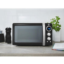 Swan Retro Digital Microwave With 5 Power Levels 800 W 20 Litre - Black