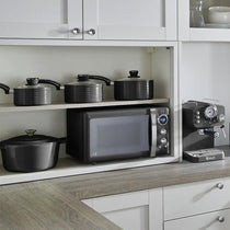 Swan Retro Digital Microwave With 5 Power Levels 800 W 20 Litre - Black