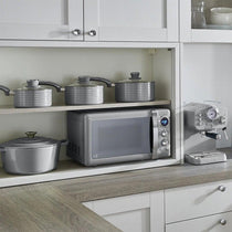 Swan Retro Digital Microwave With 5 Power Levels 800 W 20 Litre - Grey