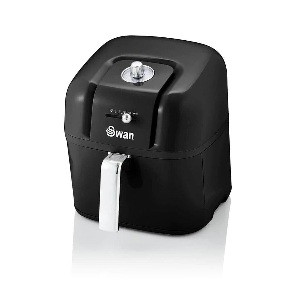 Swan Retro Manual Air Fryer Healthy Frying Non-Stick 6 Litre - Black Secondary image