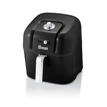 Swan Retro Manual Air Fryer Healthy Frying Non-Stick 6 Litre - Black