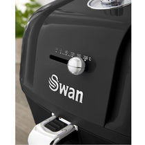 Swan Retro Manual Air Fryer Healthy Frying Non-Stick 6 Litre - Black
