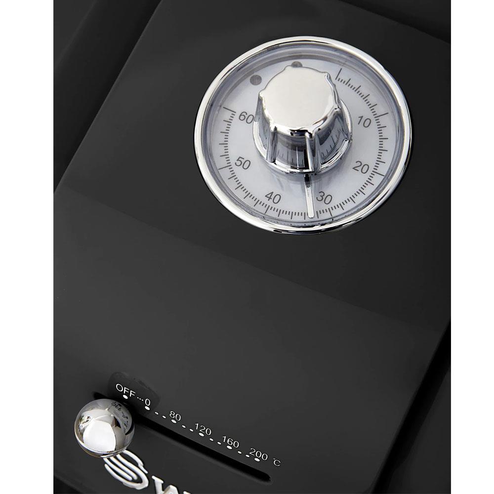 Swan Retro Manual Air Fryer Healthy Frying Non-Stick 6 Litre - Black