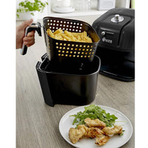 Swan Retro Manual Air Fryer Healthy Frying Non-Stick 6 Litre - Black