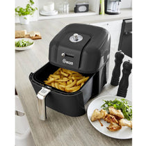 Swan Retro Manual Air Fryer Healthy Frying Non-Stick 6 Litre - Black