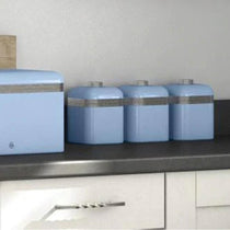Swan Retro Kitchen Storage Canisters,  Set of 3, 1 Litre - Blue