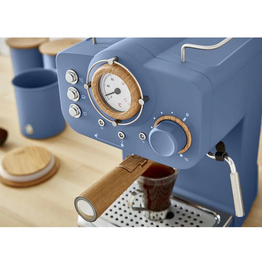 Swan Nordic Pump Espresso Coffee Machine 1100 W 1.2 Litre - Blue
