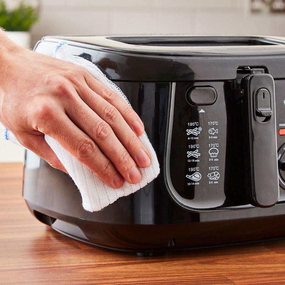 Swan Square Deep Fat Fryer With Viewing Window 1800 W 2.5 Litre - Black