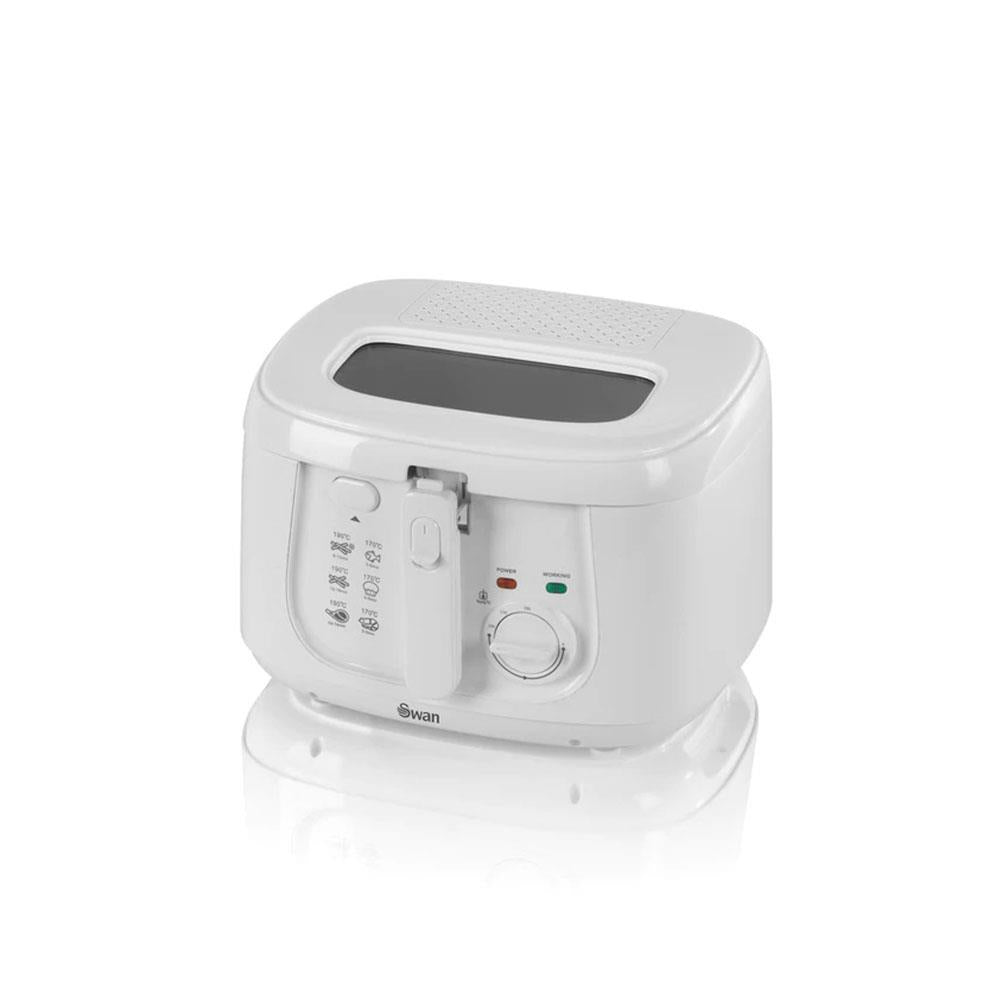 Swan Square Deep Fat Fryer With Viewing Window 1800 W 2.5 Litre - White Main image