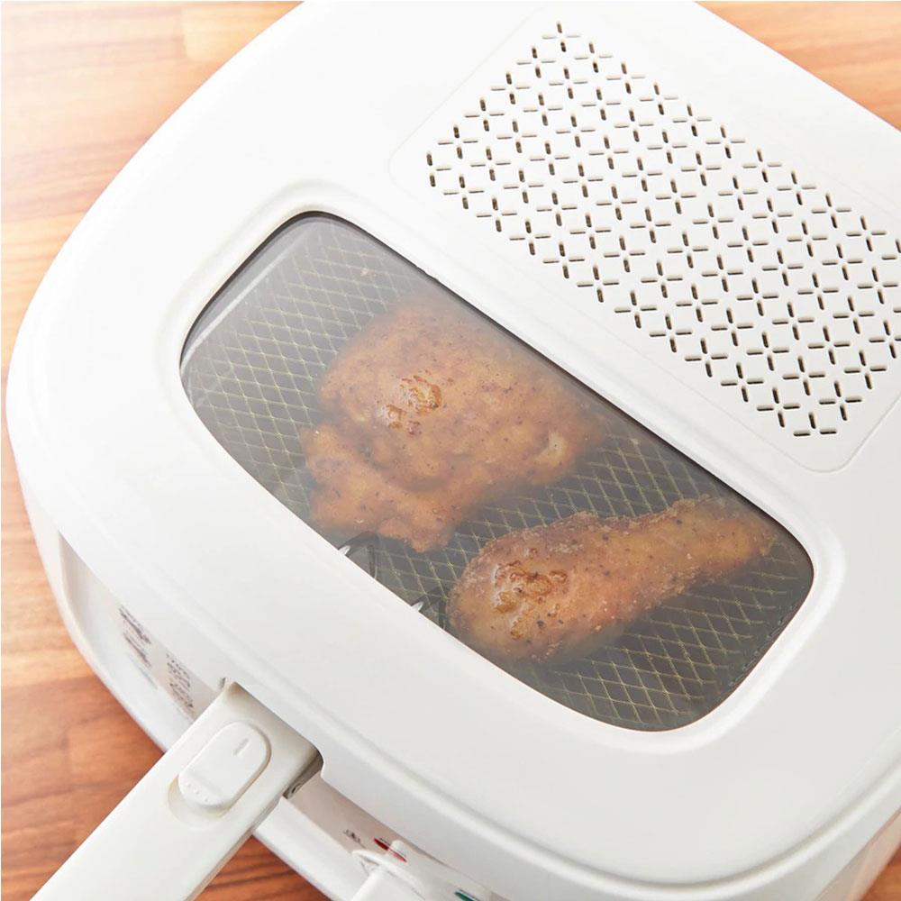 Swan Square Deep Fat Fryer With Viewing Window 1800 W 2.5 Litre - White