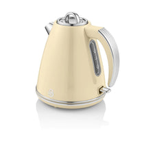 Swan Retro Jug Kettle Stainless Steel 3000 W 1.5 Litre - Cream