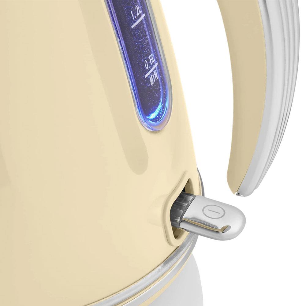 Swan Retro Jug Kettle Stainless Steel 3000 W 1.5 Litre - Cream