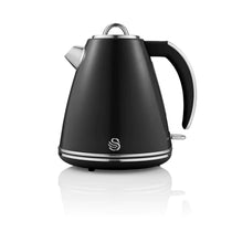 Swan Retro Jug Kettle Stainless Steel 3000 W 1.5 Litre - Black