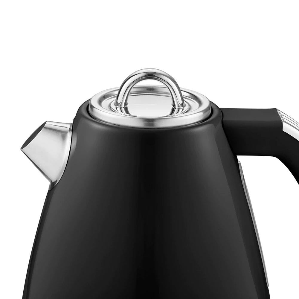 Swan Retro Jug Kettle Stainless Steel 3000 W 1.5 Litre - Black