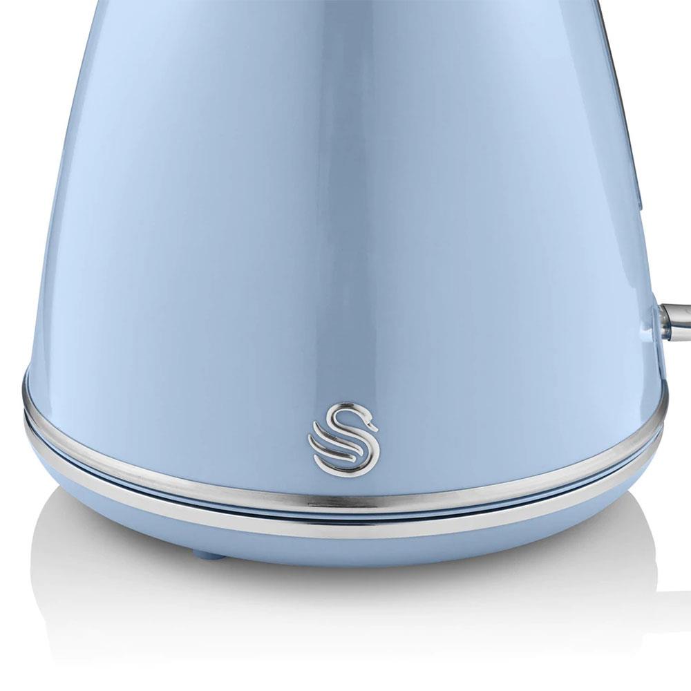 Swan Retro Jug Kettle Stainless Steel 3000 W 1.5 Litre - Blue