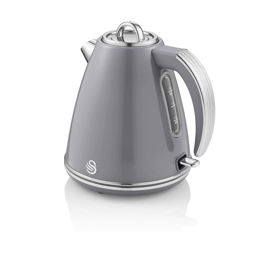 Swan Retro Jug Kettle Stainless Steel 3000 W 1.5 Litre - Grey Main image