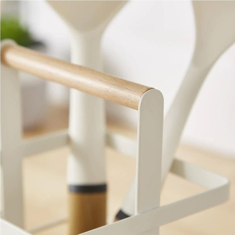 Swan Nordic Utensils 6 Piece Set With Holder - White