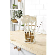 Swan Nordic Utensils 6 Piece Set With Holder - White