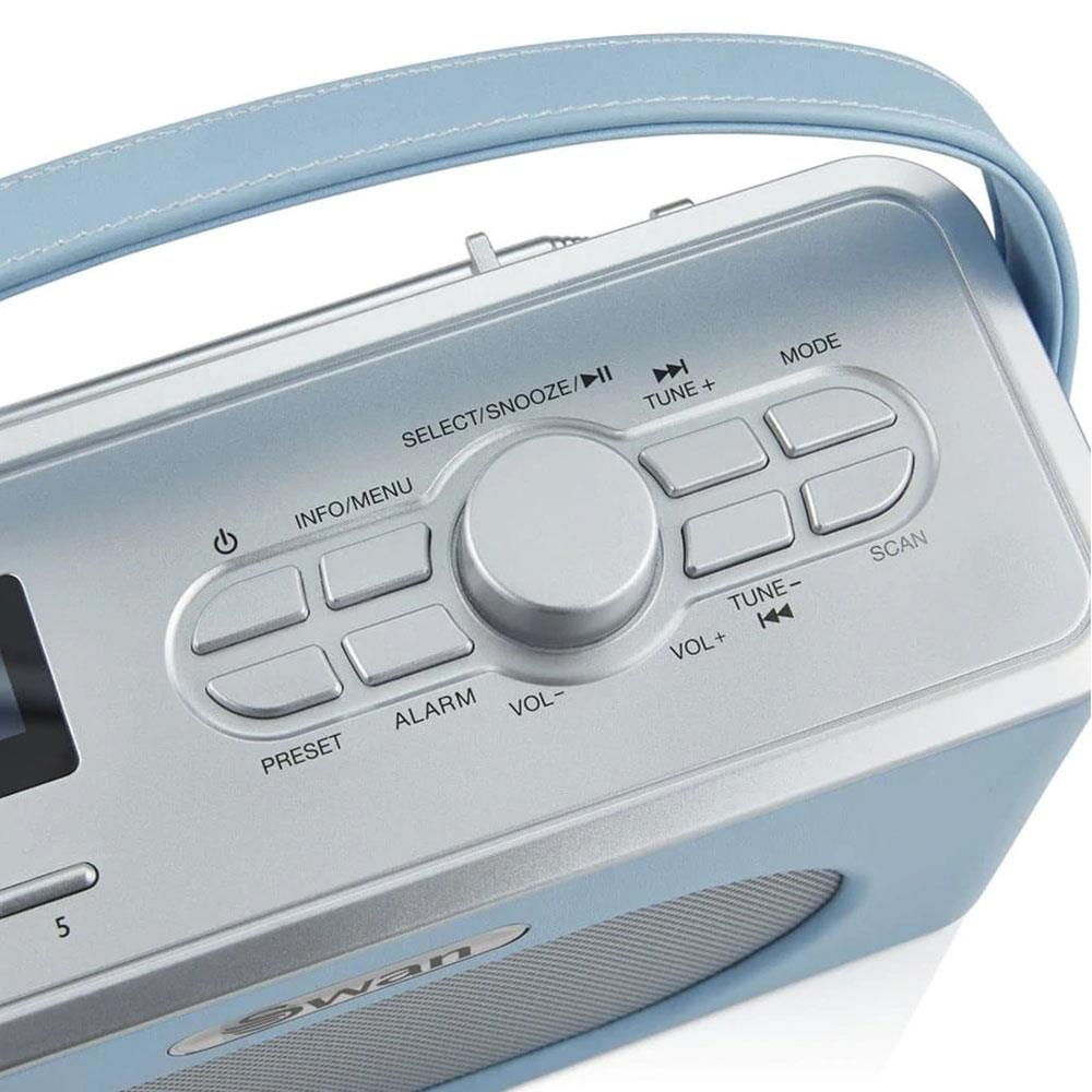 Swan Retro DAB Bluetooth Radio 3W - Blue