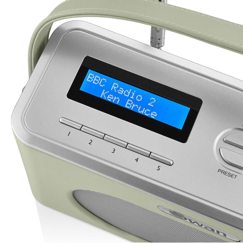 Swan Retro DAB Bluetooth Radio 3W - Green