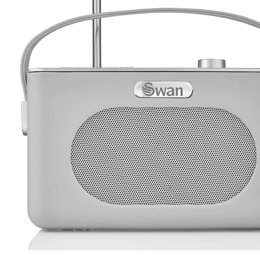 Swan Retro DAB Bluetooth Radio 3W - Grey
