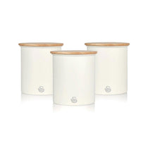 Swan Nordic Sugar Tea Coffee Storage Canisters Set of 3 - Cotton White
