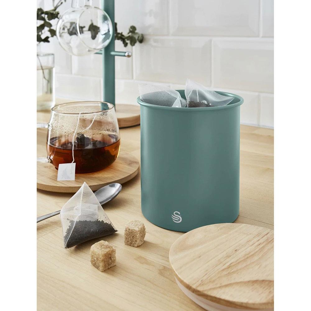 Swan Nordic Sugar Tea Coffee Storage Canisters Set of 3 - Pine Green