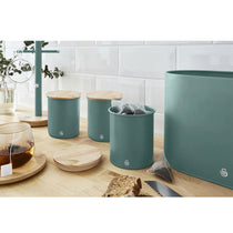 Swan Nordic Sugar Tea Coffee Storage Canisters Set of 3 - Pine Green