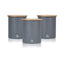 Swan Nordic Sugar Tea Coffee Storage Canisters Set of 3 - Slate Grey