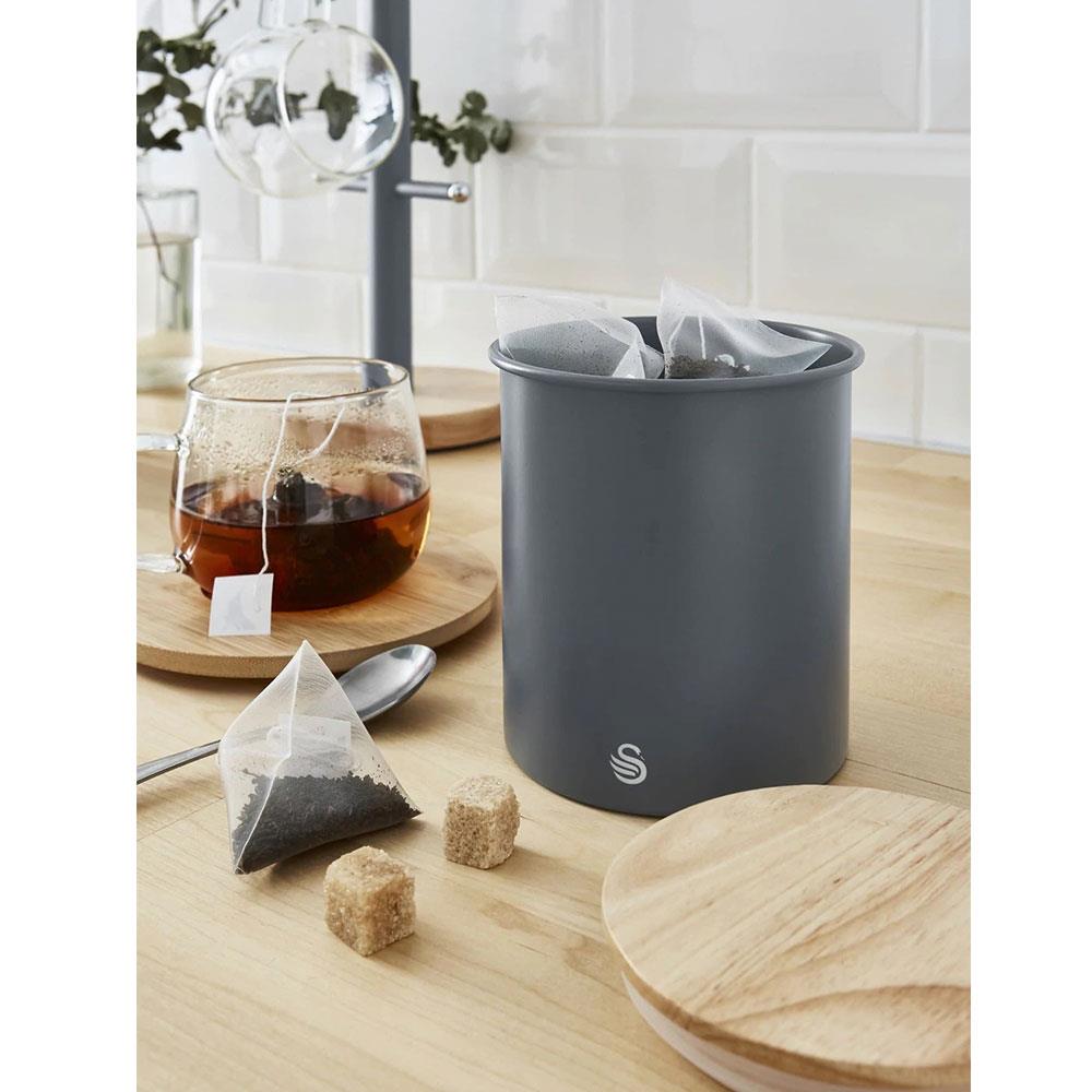 Swan Nordic Sugar Tea Coffee Storage Canisters Set of 3 - Slate Grey Secondary image