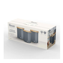Swan Nordic Sugar Tea Coffee Storage Canisters Set of 3 - Slate Grey