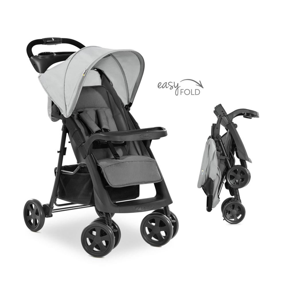 Hauck Shopper Neo II Pushchair With 2 Bottle Trays And Large Basket - Grey