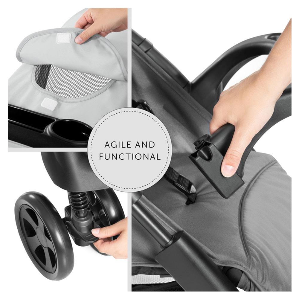 Hauck Shopper Neo II Pushchair With 2 Bottle Trays And Large Basket - Grey