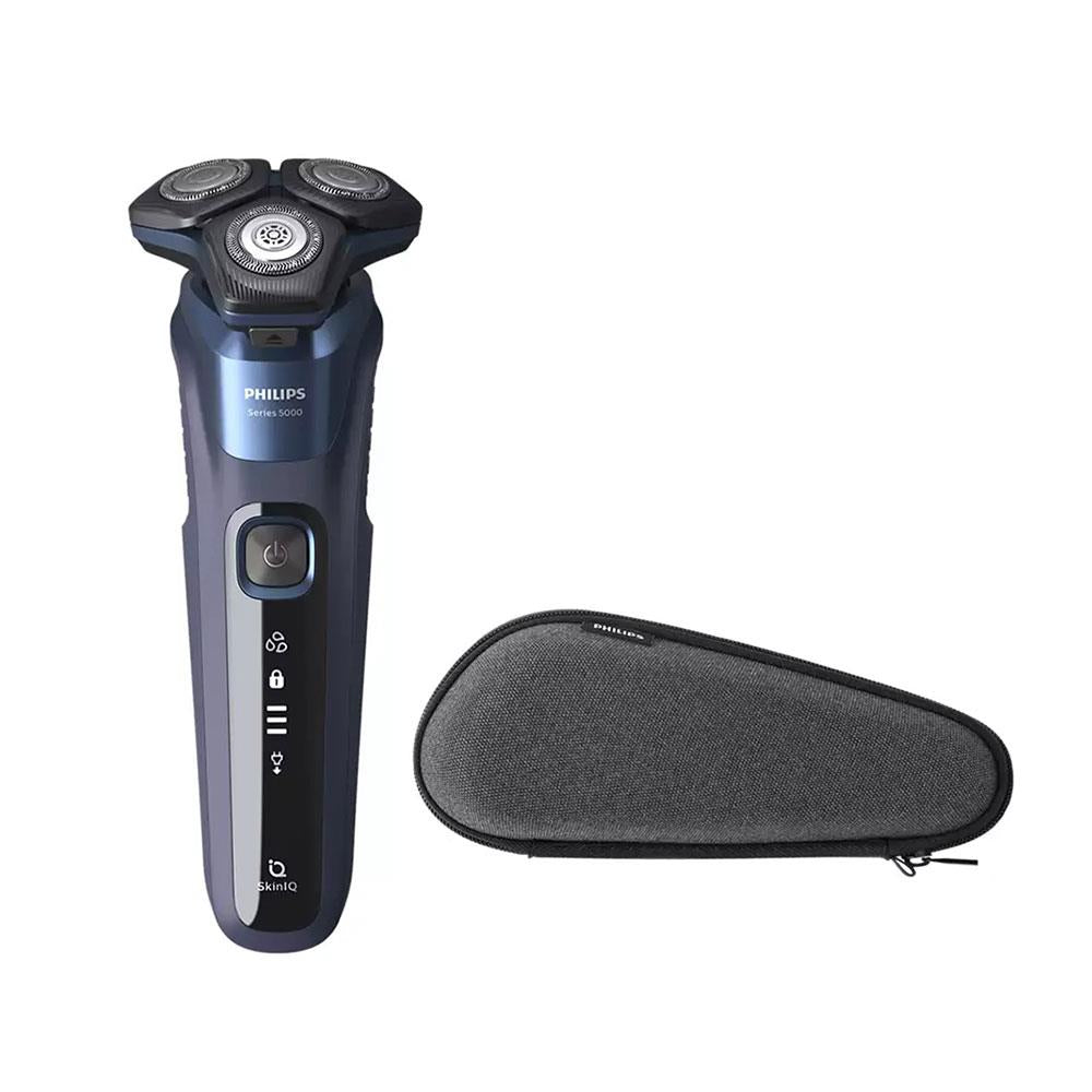 Philips Shaver Series 5000 Wet And Dry Electric Shaver With Pouch - Midnight Blue